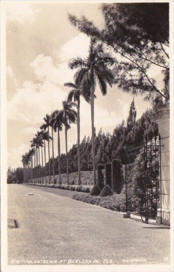 Florida Miami Entrance To Hialeah Race Track 1938 Real Photo