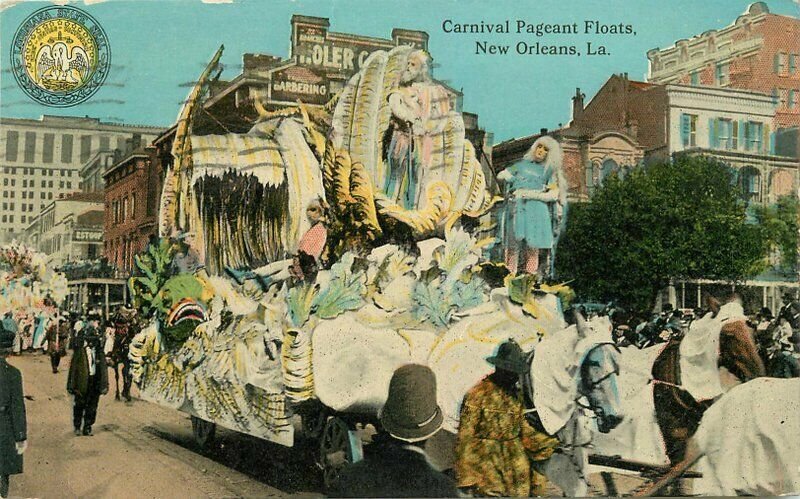 Carnival Pageant Floats New Orleans Louisiana 1913 Postcard Scordill 20-5766