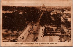 Australia Looking Across Princes Bridge St Kilda Road Melbourne Victoria 09.74