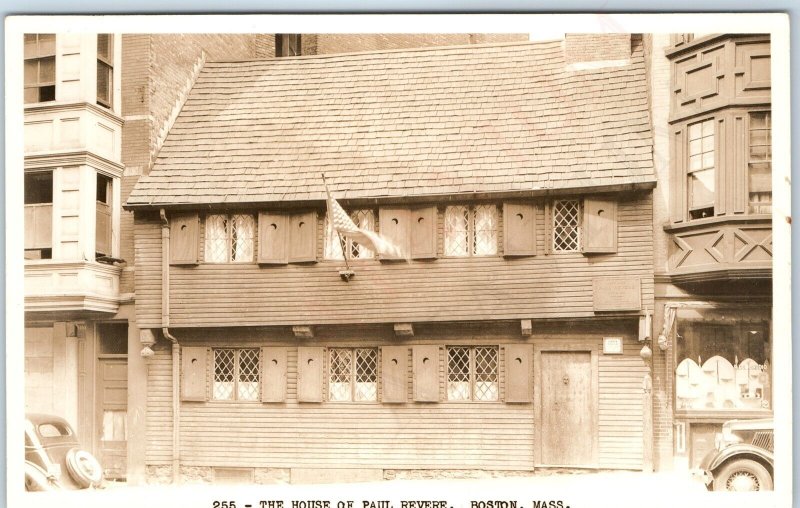 c1930s Boston MA House RPPC Paul Revere's Home Historic Downtown Real Photo A259