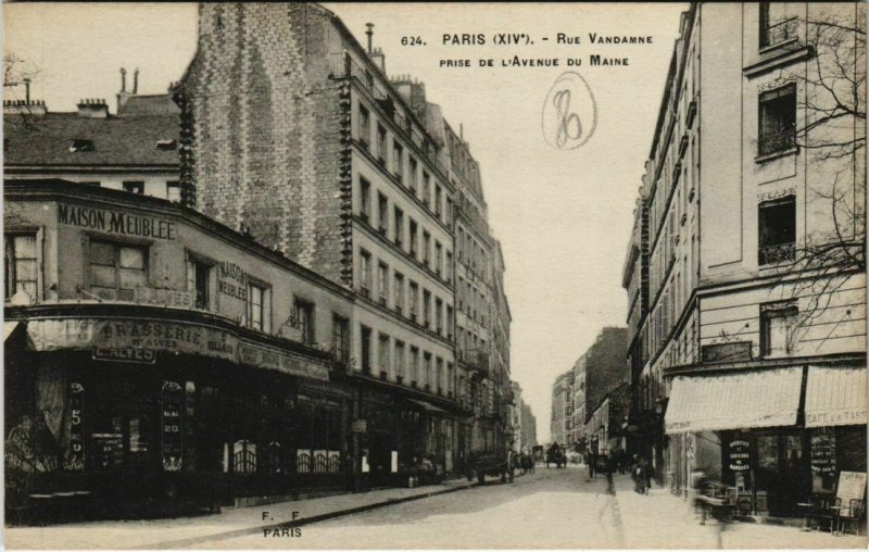 CPA PARIS 14e - Rue Vandamne prise de l'Avenue du Maine (56473)