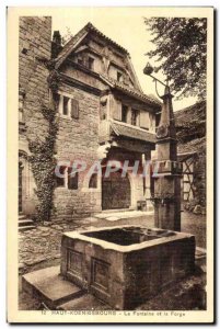 Old Postcard Hochkönigsburg La Fontaine and the Forge