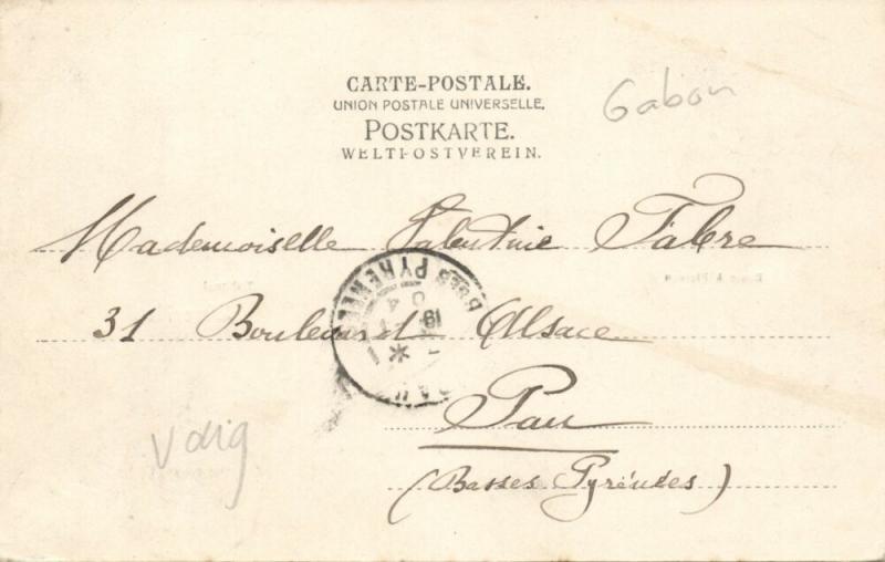 gabon, LIBREVILLE, Multiview, Native Shekianis, Tribunal, Palm Trees (1904)