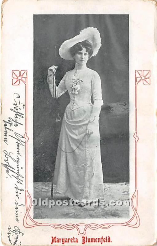 Margareta Blumenfeld Theater Actor / Actress 1905 a lot of corner wear