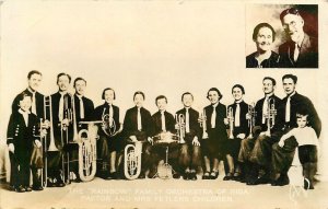 Postcard RPPC 1920s Illinois Evanston religion family orchestra IL24-1340