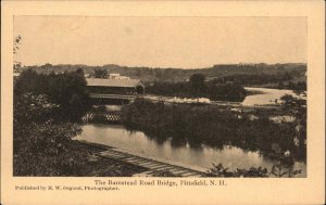 Pittsfield New Hampshire NH Barnstead Road Bridge c1910 Vintage Postcard