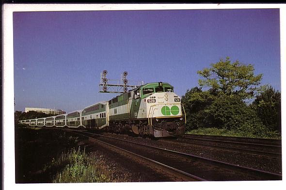 GO Railway Train, Lambton Park, Toronto, Ontario,