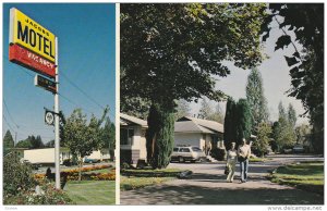 Jacobs Motel, Classic Cars, Couple Walking, MAPLE RIDGE, British Columbia, Ca...