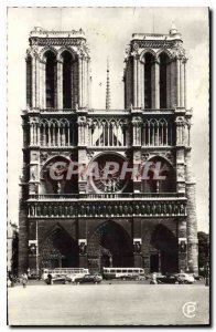 Postcard Old Paris Facade of the Cathedral of Notre Dame 1163 1260