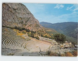 Postcard The Theatre and the Temple of Apollo, Delphi, Greece