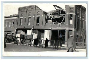 c1910 Destroyed Downtown Main Street Building Collapsed RPPC Photo Postcard