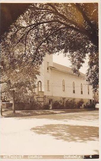 Wisconsin Durand Methodist Church Real Photo RPPC