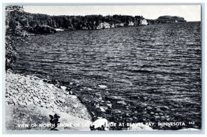 c1940 View North Shore River Lake Beaver Bay Minnesota Vintage Antique Postcard