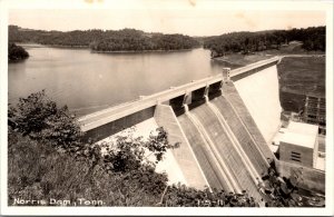 Real Photo Postcard View of Norris Dam in Norris Lake, Tennessee