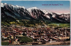 Innsbruck Mit Nordkette Tirol Innsbruck Austria Mountain Attractions Postcard