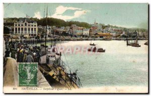 Old Postcard Trouville Torpedo's Wharf