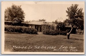 K45/ Enid Oklahoma RPPC Postcard c1910 Pagoda in the Square Home 298