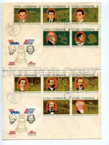 293863 CUBA 1968 y one hundred y of struggle personalities set of 3 First Day s