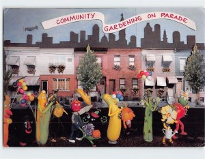 Postcard Community Gardening on Parade Philadelphia Pennsylvania USA