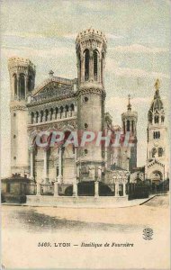 Old Postcard Lyon Basilica of Fourviere