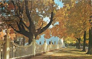 Bennington Vermont~The Old First Church~Beautiful Fence~1972 Autumn Colors PC