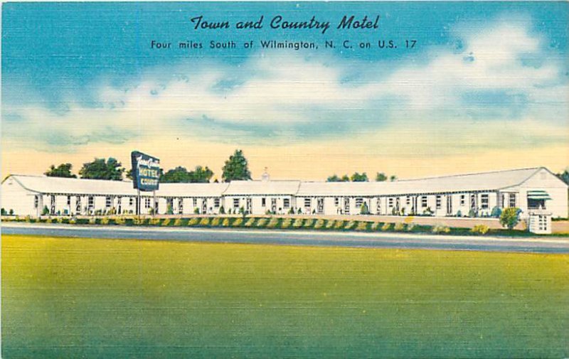 NC, Wilmington, North Carolina, Town & Country Motel, Colourpicture No K7354