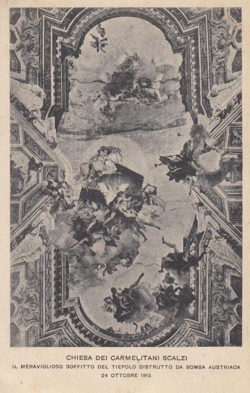 Chiesa Del Carmelitani Scalzi 1915 WW1 Italian War Religious Postcard