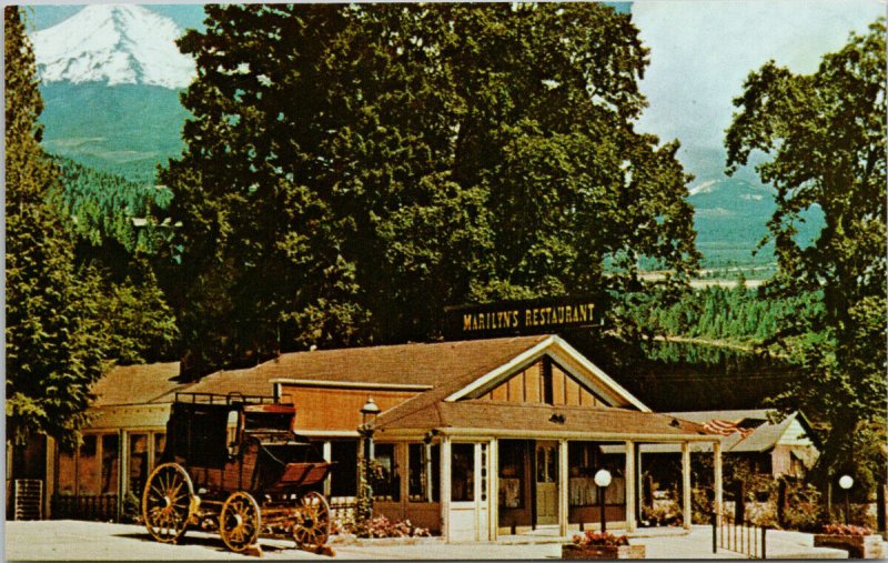 Marilyn's Family Restaurant Mt. Shasta City CA California Unused Postcard H6