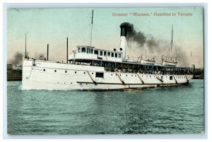 c1910's View Of Steamer Macassa Hamilton To Toronto Canada Postcard 