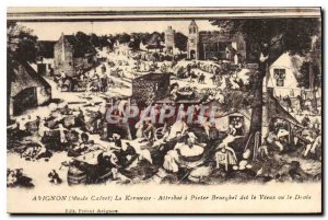 Old Postcard Avignon museum Calvet La Kermesse