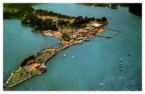 Postcard AERIAL VIEW SCENE Monticello Indiana IN AU6058