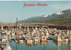 Alaska Juneau Harbor Scene With Sports Fishing Boats