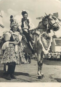 Slovakia Moravian types  folk costumes 1956