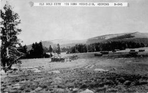 Big Horn Mountains Wyoming 1930s Old Gold City RPPC real photo Nixon 9772