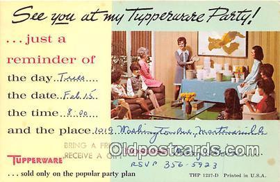  Postcard Post Card Tupperware Party