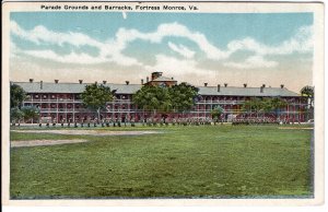 US    PC2683  PARADE GROUNDS & BARRACKS, FORTRESS MONROE, VA