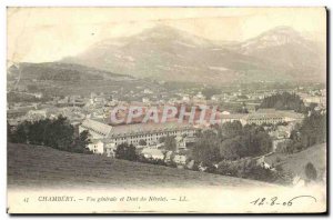 Old Postcard Chambery Vue Generale and Dent Nivolet