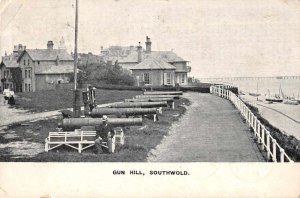 Southwold Gun Hill Cannons Vintage Postcard AA8880