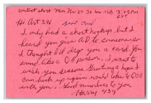 Postcard QSL CB Ham Radio Amateur Card From Williamstown New Jersey KAUG7576