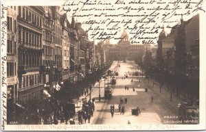 Czech Republic Praha Václavské Nám Wenceslas Square Prague RPPC 04.98