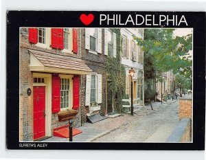 Postcard Elfreth's Alley Philadelphia Pennsylvania USA