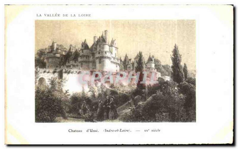 Old Postcard The Valley Of Loire Chateau d'Usse