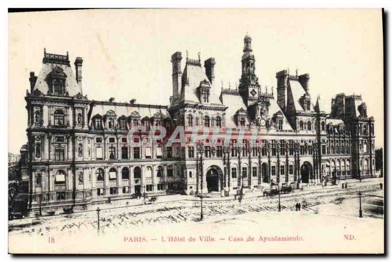 Postcard Old Paris City Hotel Casa de Ayuntamiento