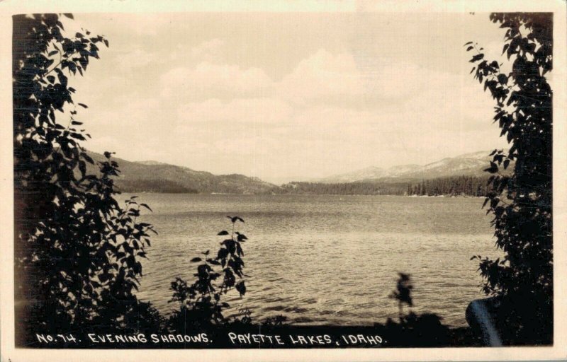 USA - Evening Shadows Payette Lakes Idaho RPPC 03.03