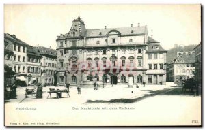 Postcard Old Heldelberg Der Marktplatz mit dem Rathaus