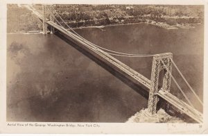 New York City Aerial View Of The George Washington Bridge 1947 Real Photo