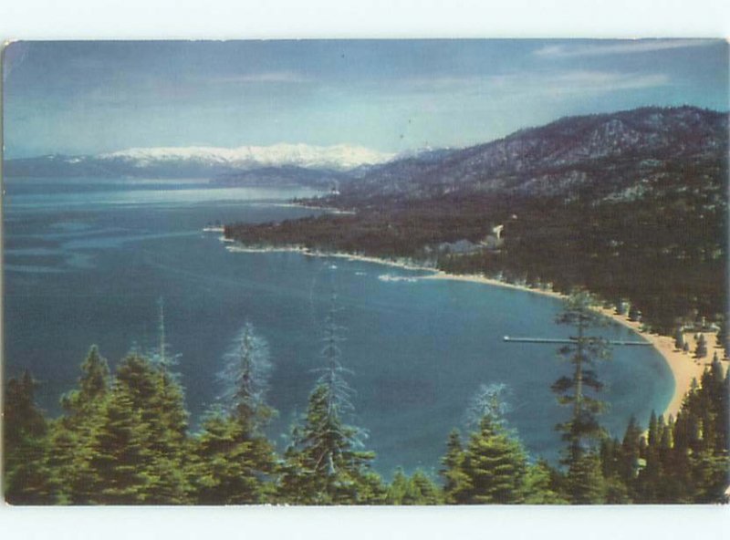 1940's LAKE SCENE Lake Tahoe California CA AE4164