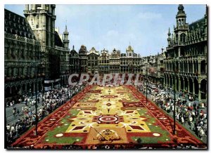 Postcard Modern Brussels Grand Place Brussels Flower Carpet