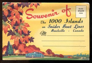 dc517 - BROCKVILLE Ontario 1940s 1000 Islands Boat Cruise Souvenir Folder. RCMP