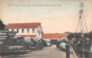 Woods Hole Massachusetts US Repair Shop for Bouys and Relief Ships PC AA37218